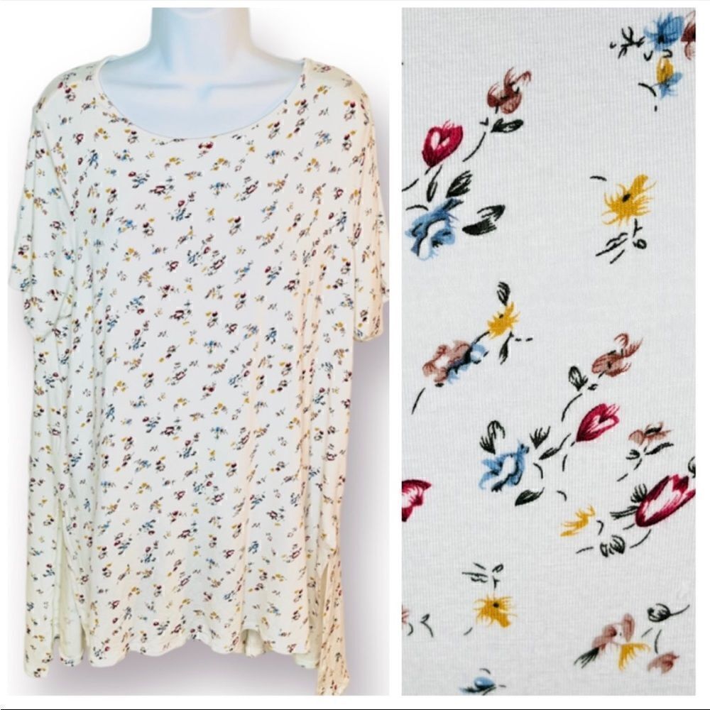 Philosophy Cream Floral Short Sleeve Tee